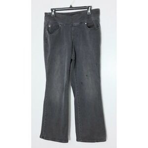 Belle‎ by Kim Gravel Jeans* Womens 14P Petite Black Tripleluxe Bootcut Pull-on